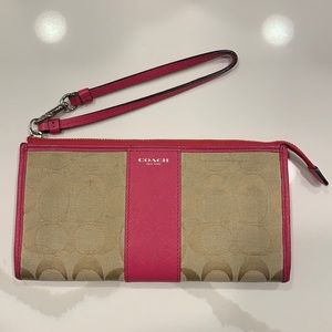 Coach wallet. Pink and tan.